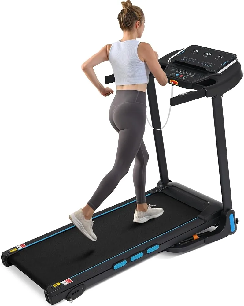 merax incline treadmill 10mph treadmills for home 35hp motorized treadmill 350lbs capacity with bluetooth led triple display auto folding